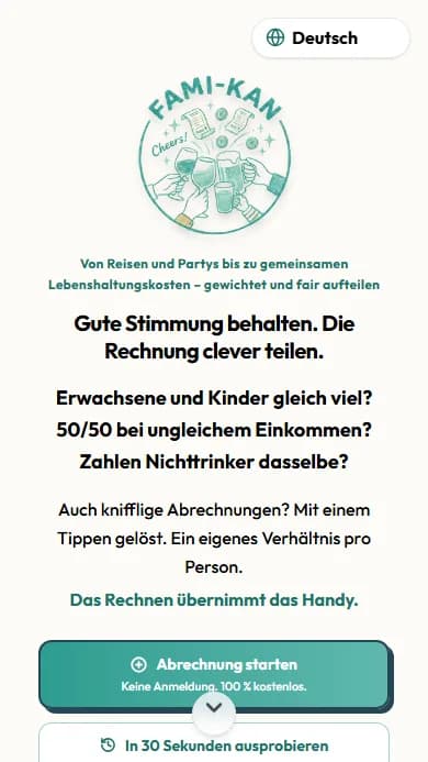 Bildschirm zur Event-Erstellung