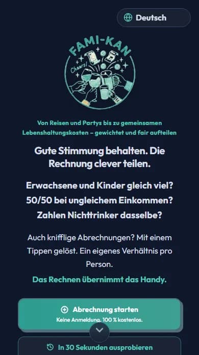 Bildschirm zur Event-Erstellung