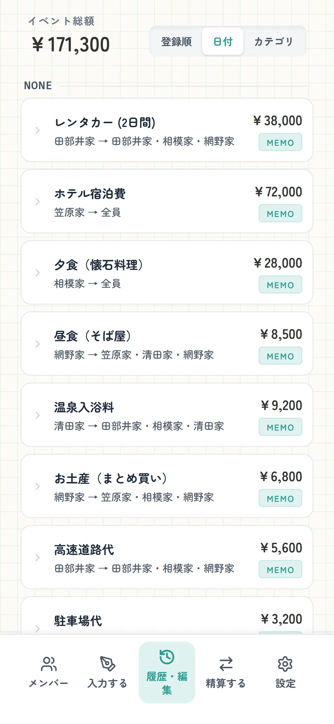 4. 精算状況