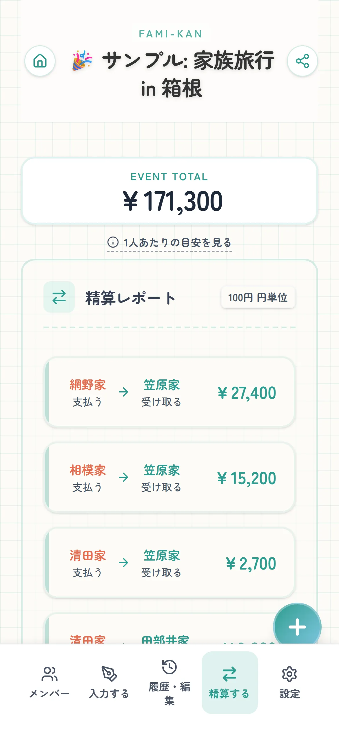4. 精算状況
