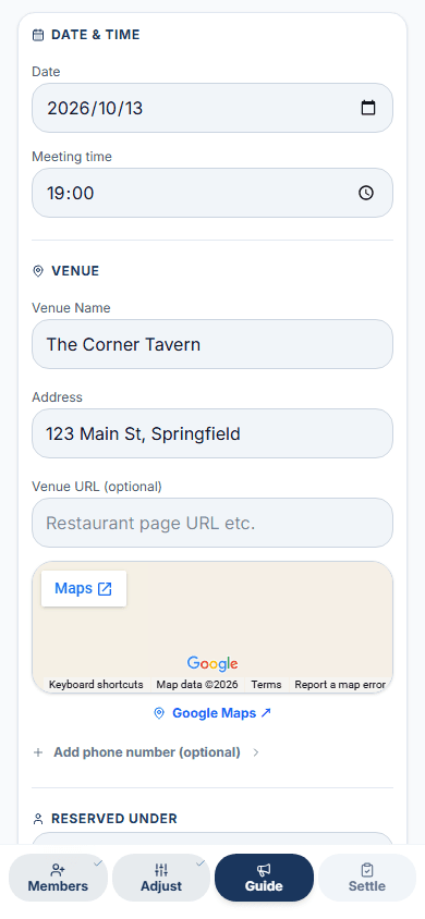 Create Pre-event Announcement