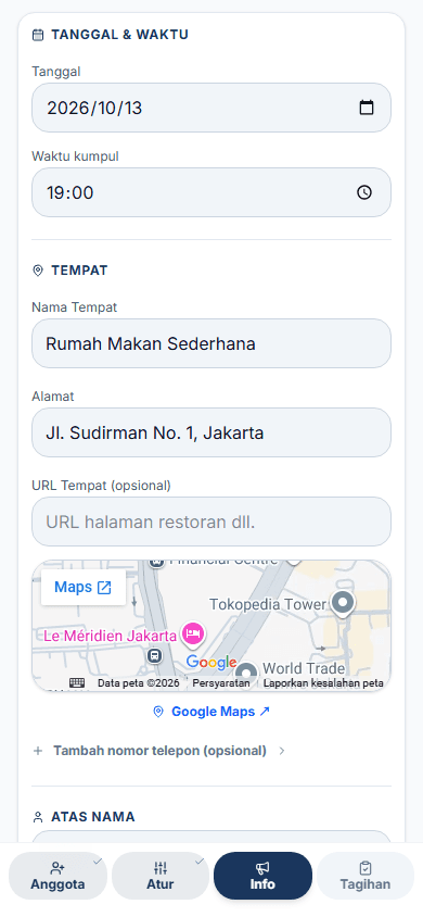 Buat Pengumuman Sebelum Acara
