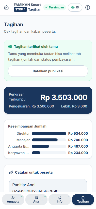 Tagihan Akhir & Daftar Tagihan