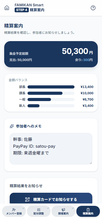 最終精算と集金チェックリスト